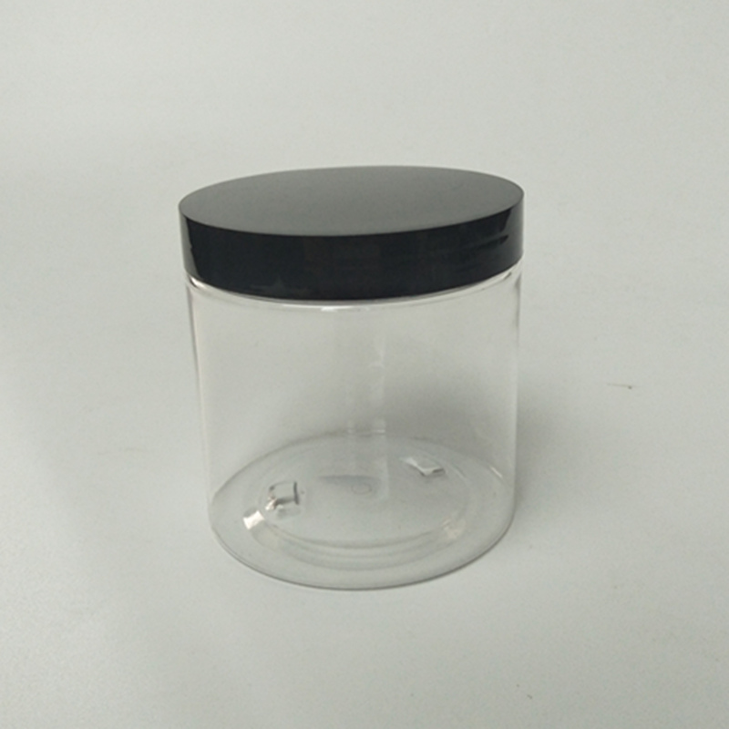 500ml 16oz Clear Plastic PET Jar with Lid