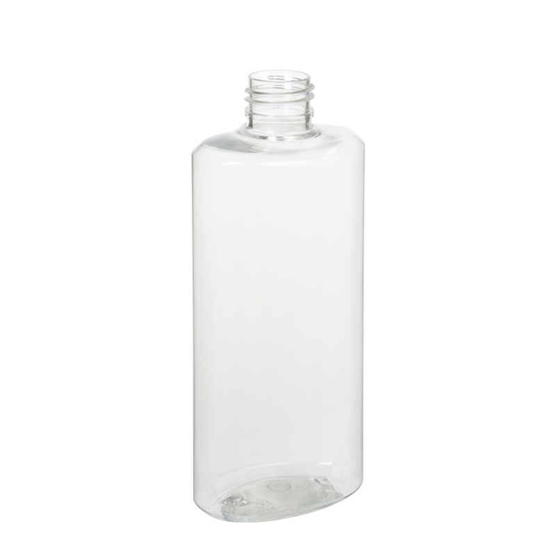 250ml 8oz Clear Plastic PET Flat Oval Bottle