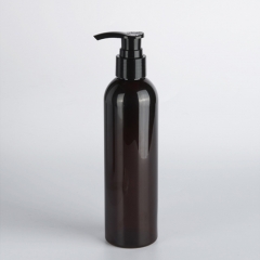  250ml κεχριμπαρένιο μπουκάλι για κατοικίδια με μαύρη αντλία