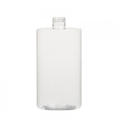 επίπεδη στρογγυλή φιάλη ώμου 24 διαμέτρου 500ml καλλυντικό δοχείο καθαρό κατοικίδιο ζώο μπουκάλι