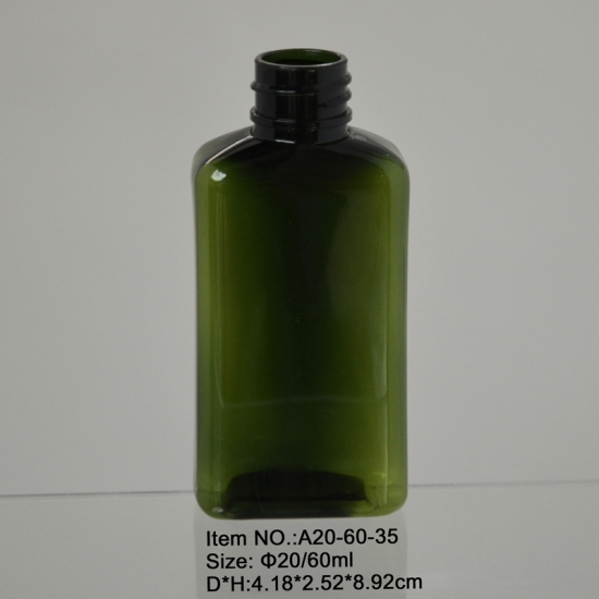  60ml Πράσινο μπουκάλι ορθογώνιο